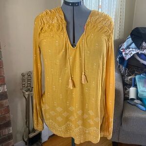 Lucky Brand yellow long sleeved shirt
